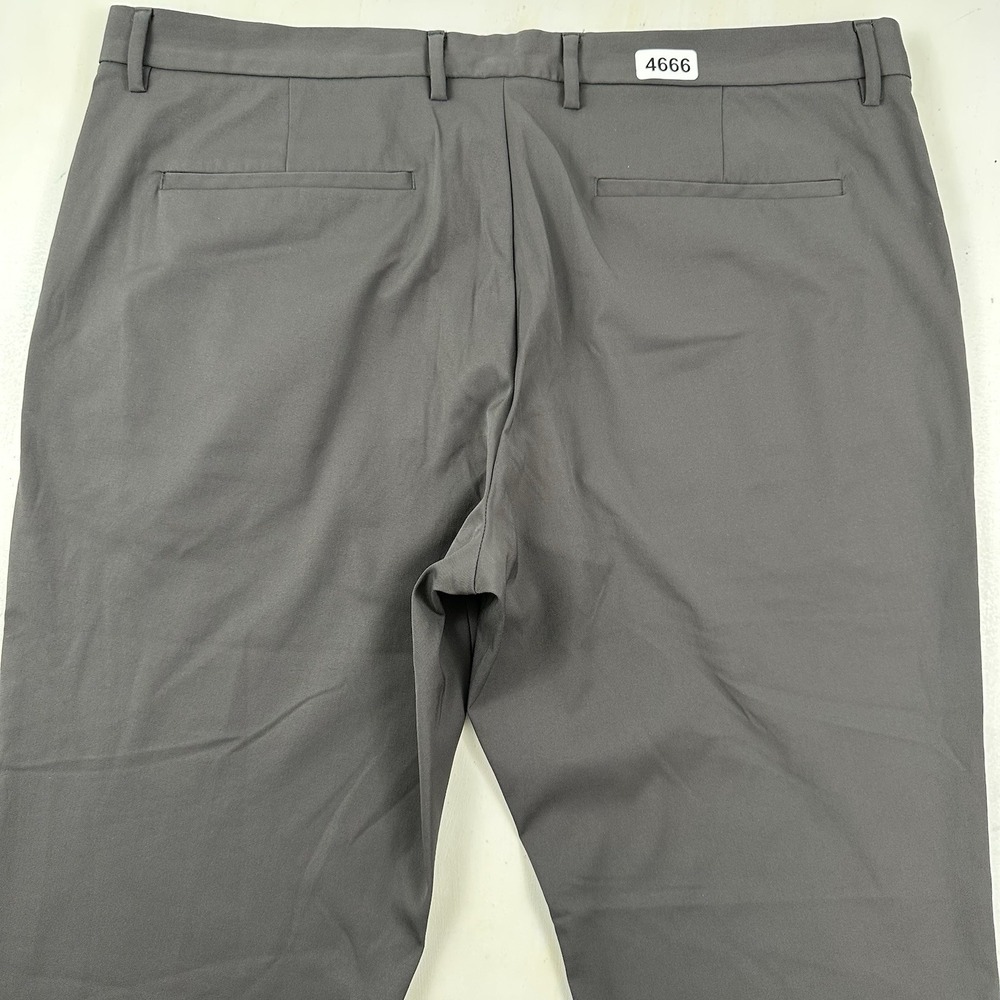 Theory Men's Zaine Neoteric Performance Pants 38x34 Gray Black Stretch Chino